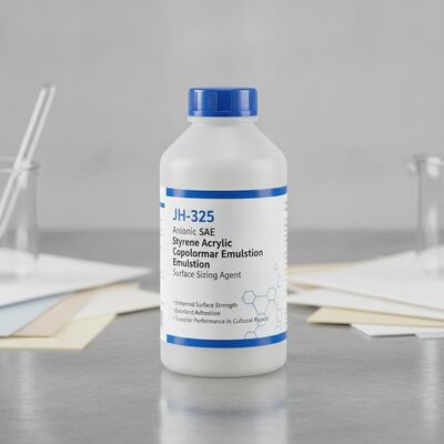 JH-325 آنیونیک SAE استیرن اکریلیک کوپولیمر امولسیون عامل اندازه گیری سطح با قدرت سطحی بهبود یافته و چسبندگی عالی برای عملکرد برتر در کاغذ های فرهنگی